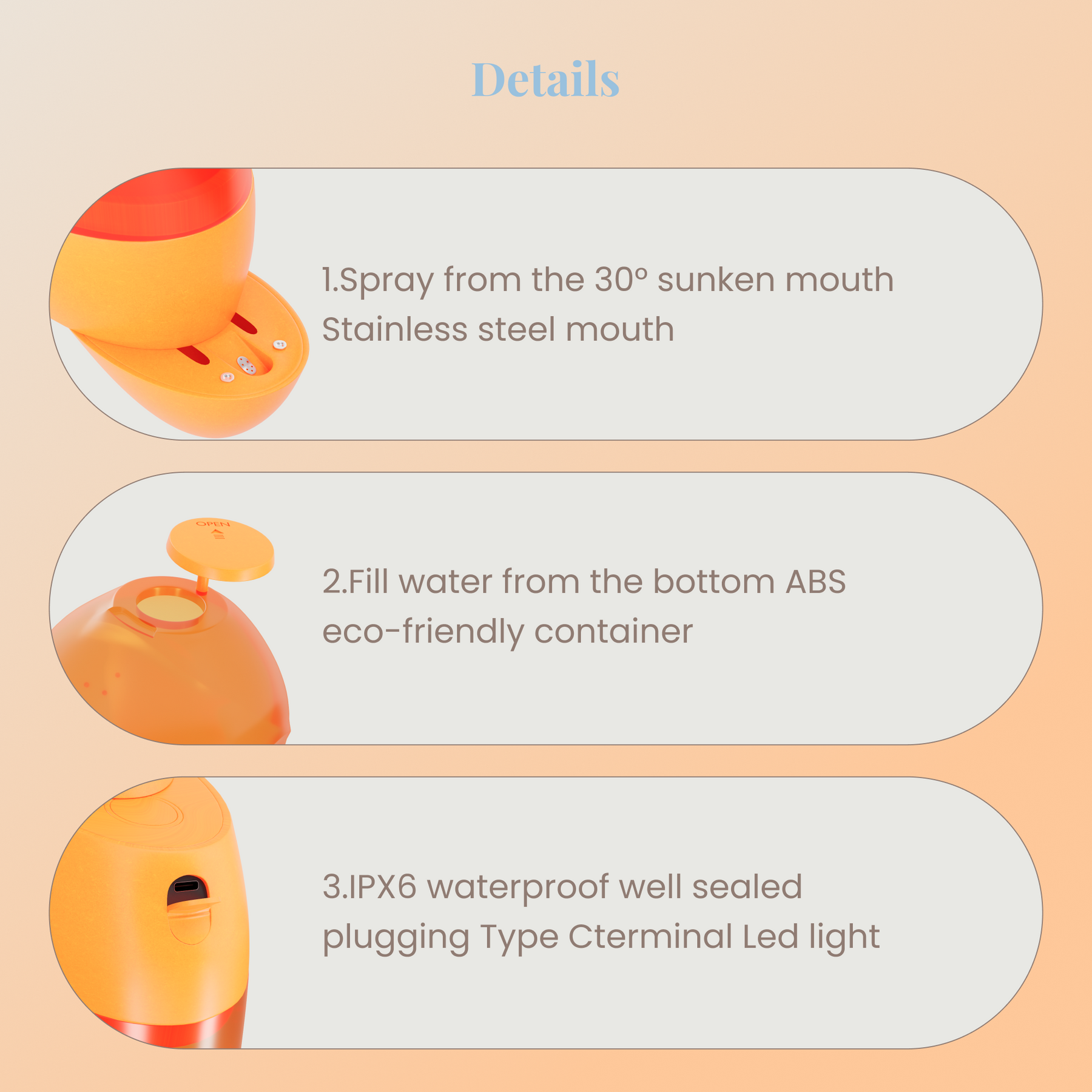UnityProtect Portable Bidet for Travel, Mango Shape Rechargeable Electric Travel Bidet Sprayer with Adaptor, Mini High Pressure Handheld Bidet for Women Men Baby Cleaning
