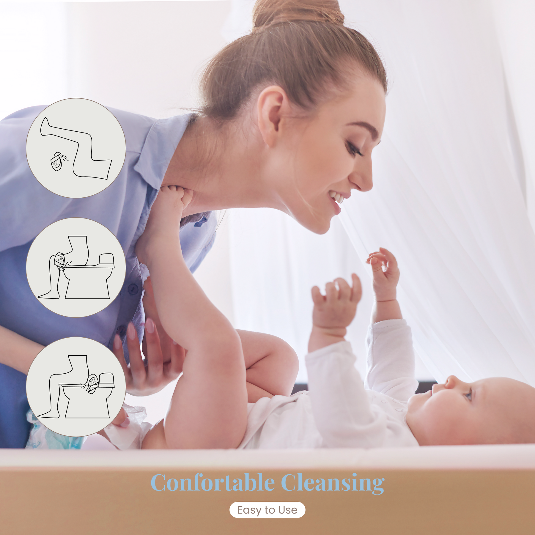 UnityProtect Portable Bidet for Travel, Mango Shape Rechargeable Electric Travel Bidet Sprayer with Adaptor, Mini High Pressure Handheld Bidet for Women Men Baby Cleaning