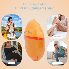 UnityProtect Portable Bidet for Travel, Mango Shape Rechargeable Electric Travel Bidet Sprayer with Adaptor, Mini High Pressure Handheld Bidet for Women Men Baby Cleaning