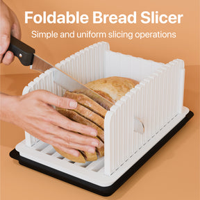 Adjustable Bread Slicer - Foldable Design for Homemade Bread with Uniform Bread Slicing Guide