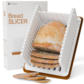 Adjustable Bread Slicer - Foldable Design for Homemade Bread with Uniform Bread Slicing Guide